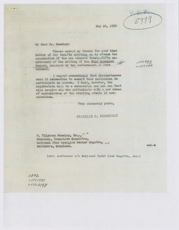 Lot #12 Franklin D. Roosevelt: Rare FDR letter on the 