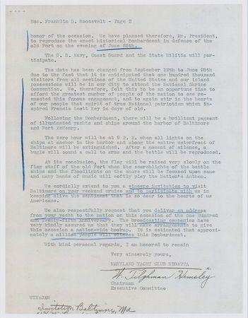 Lot #12 Franklin D. Roosevelt: Rare FDR letter on the 
