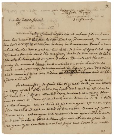 Lot #103 Thomas Paine Autograph Letter Signed - Image 1