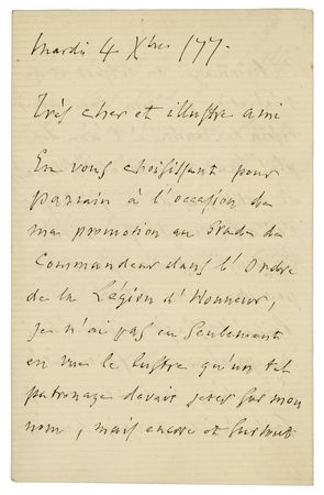 Lot #600 Charles Gounod Autograph Letter Signed - Image 1