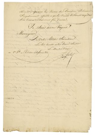 Lot #364 Louis-Gabriel Suchet Letter Signed - Image 2