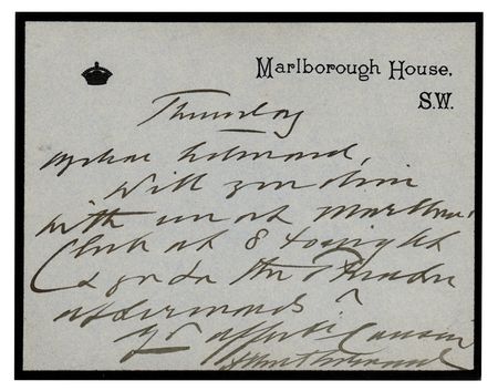 Lot #228 King Edward VII Autograph Letter Signed - Image 1
