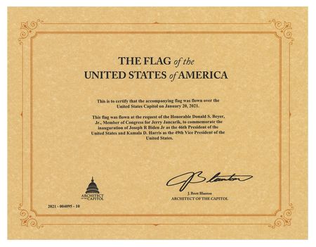 Lot #19 Joe Biden 2021 Inauguration Flag - Image 2