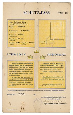 Lot #73 Raoul Wallenberg Document Signed - Image 1