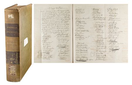 Lot #66 American Archives: Peter Force Print of the 'Continental Congress Agreement of Secrecy of November 9, 1775' - Image 1
