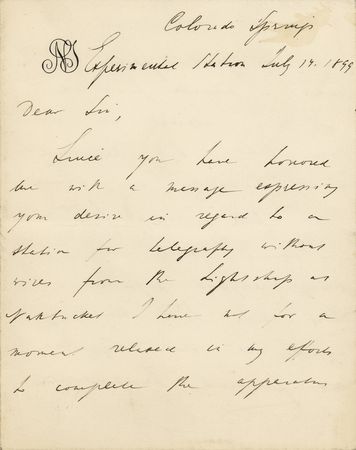 Lot #98 Nikola Tesla: Evoking the great rivalries