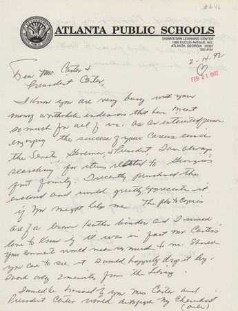 Lot #27 Jimmy Carter's Personally-Owned Portfolio and Associated Archive - Image 2