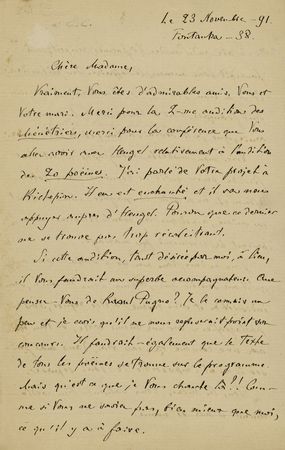 Lot #599 César Cui Autograph Letter Signed - Image 1