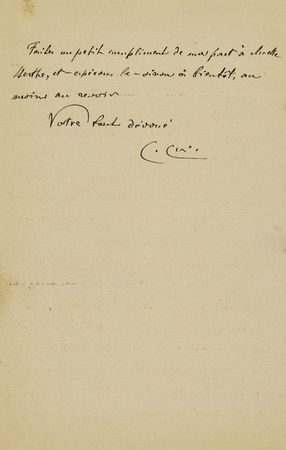 Lot #599 César Cui Autograph Letter Signed - Image 3