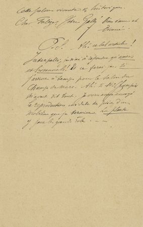 Lot #414 Emile Galle Autograph Letter Signed - Image 3