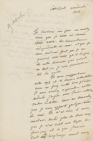 Lot #487 Gustave Flaubert: The Madame Bovary author battles writer's block before beginning his masterpiece: 