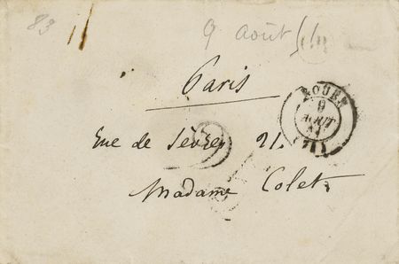 Lot #487 Gustave Flaubert: The Madame Bovary author battles writer's block before beginning his masterpiece: 