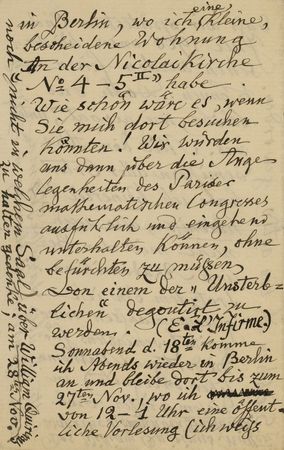 Lot #85 Georg Cantor Autograph Letter Signed - Image 4
