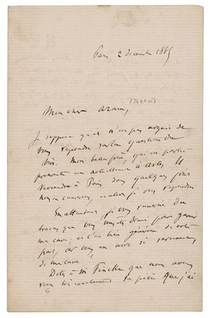 Lot #152 Paul Broca Autograph Letter Signed - Image 1