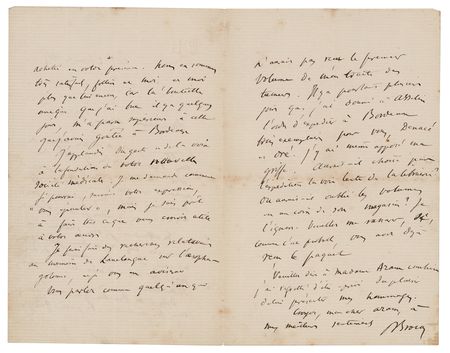 Lot #152 Paul Broca Autograph Letter Signed - Image 2