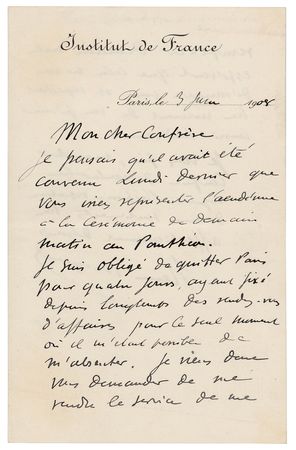 Lot #83 Henri Becquerel Autograph Letter Signed - Image 1