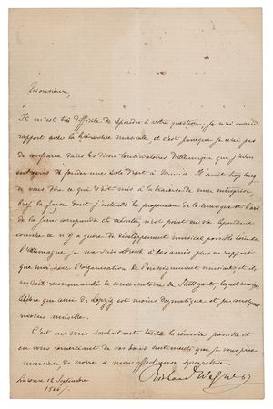Lot #575 Richard Wagner Letter Signed - Image 1