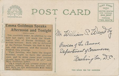 Lot #189 Emma Goldman Signed Photograph - Image 2