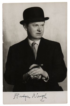 Lot #497 Evelyn Waugh Signed Photograph - Image 1
