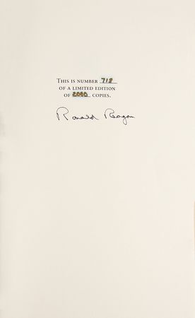 Lot #16 Ronald Reagan Signed Book - Image 2