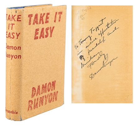 Lot #560 Damon Runyon Signed Book - Image 1