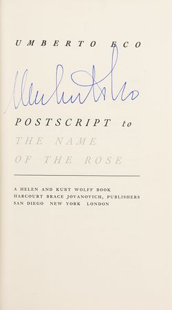 Lot #520 Umberto Eco (2) Signed Books - Image 3