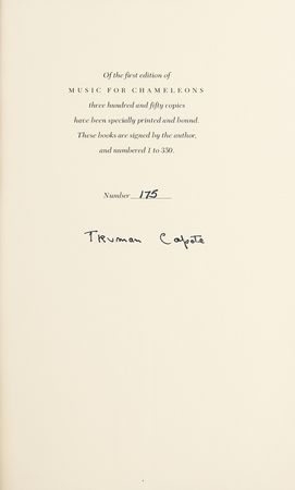 Lot #515 Truman Capote Signed Book - Image 2
