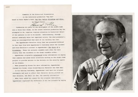 Lot #293 Edward Teller (3) Signed Items - Image 4