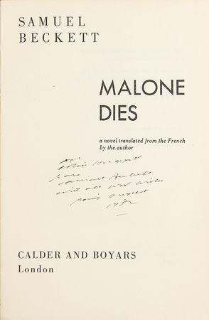 Lot #505 Samuel Beckett (2) Signed Books - Image 2