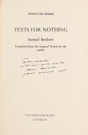 Lot #505 Samuel Beckett (2) Signed Books - Image 3