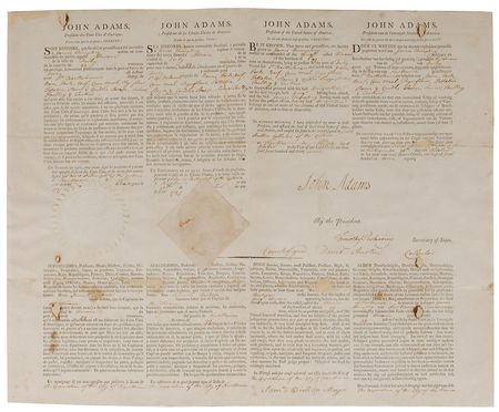 Lot #3 John Adams Document Signed as President - Image 1