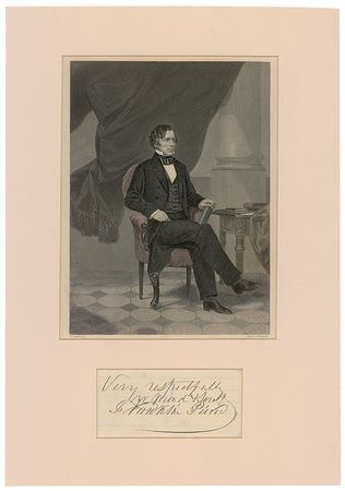 Lot #55 Franklin Pierce Signature - Image 1
