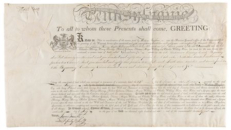 Lot #245 Thomas McKean Document Signed - Image 1