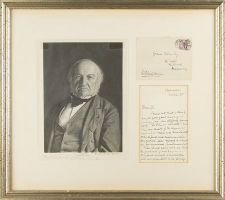 Lot #188 William Gladstone Autograph Letter Signed with Free Frank - Image 1
