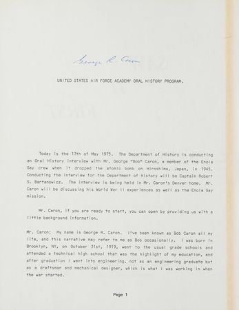 Lot #336 Enola Gay (2) Signed Items - Image 1