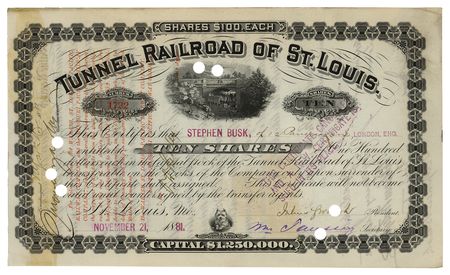 Lot #250 J. Pierpont Morgan Signed Stock Certificate - Image 1