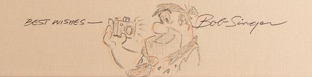 Lot #453 The Flintstones: Bill Hanna, Joe Barbera, and Bob Singer Signed Limited Edition Cel - Image 3