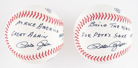 Lot #846 Pete Rose (2) Signed Baseballs - Image 1