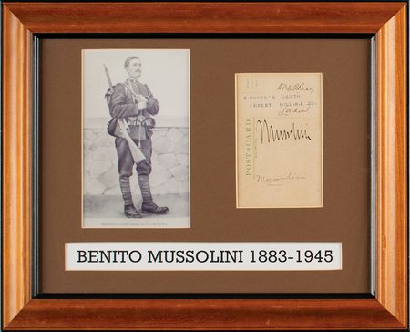 Lot #254 Benito Mussolini Signature - Image 1