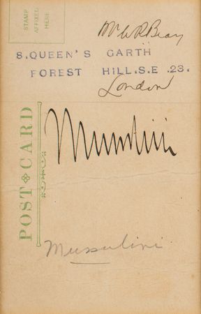 Lot #254 Benito Mussolini Signature - Image 2
