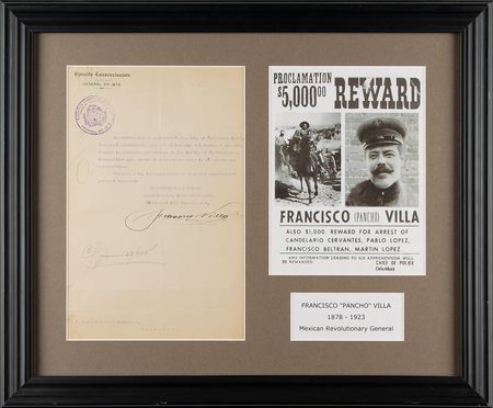 Lot #112 Francisco 'Pancho' Villa Document Signed - Image 1