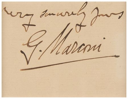 Lot #242 Guglielmo Marconi Signature - Image 2