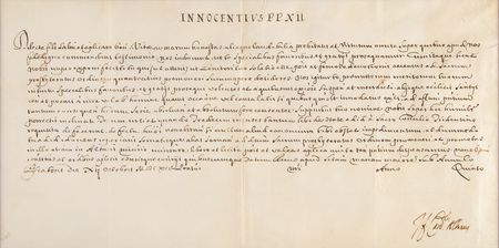 Lot #106 Pope Clement XI Document Signed - Image 2