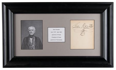 Lot #126 Sam Houston Signature - Image 1