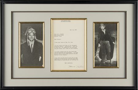 Lot #81 Howard Hughes Typed Letter Signed - Image 1