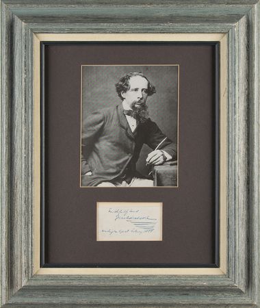 Lot #486. Charles Dickens Signature