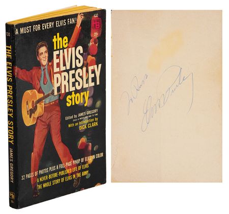 Lot #593 Elvis Presley Signed Book - Image 1