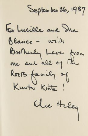 Lot #533 Alex Haley: 