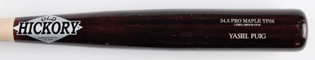 Lot #842 Yasiel Puig Game-Used Baseball Bat - Image 1