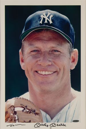 Lot #832 Mickey Mantle and Neil Leifer Signed Photographic Print - Image 1